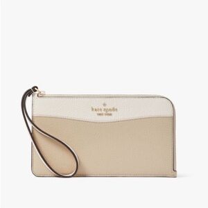 Kate Spade Tan and Cream Wristlet